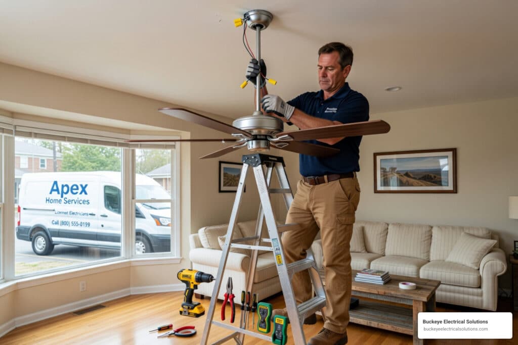 ceiling fan downrod installation
